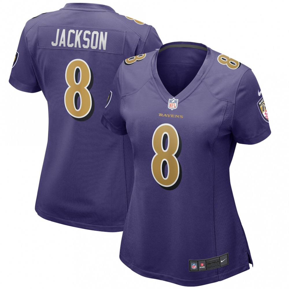 Lamar Jackson Baltimore Ravens Nike Women's Alternate Game Player Jersey - Purple-GridironStore